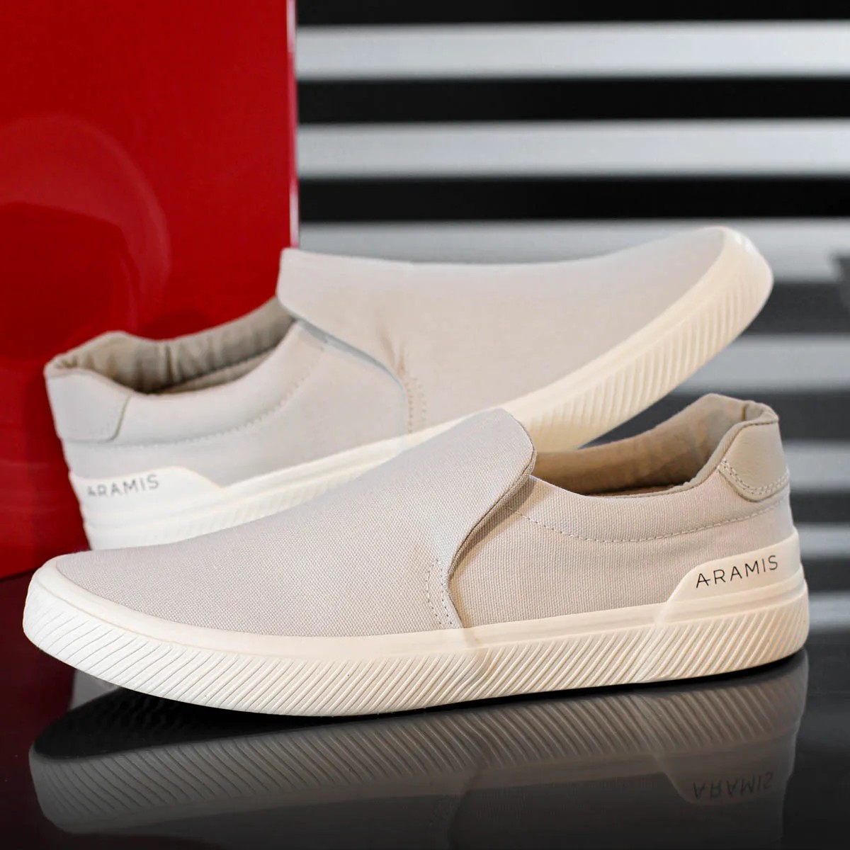 Tênis Masculino Casual Aramis Daily Slip Confortável Moderno Bege (37 a 43)
