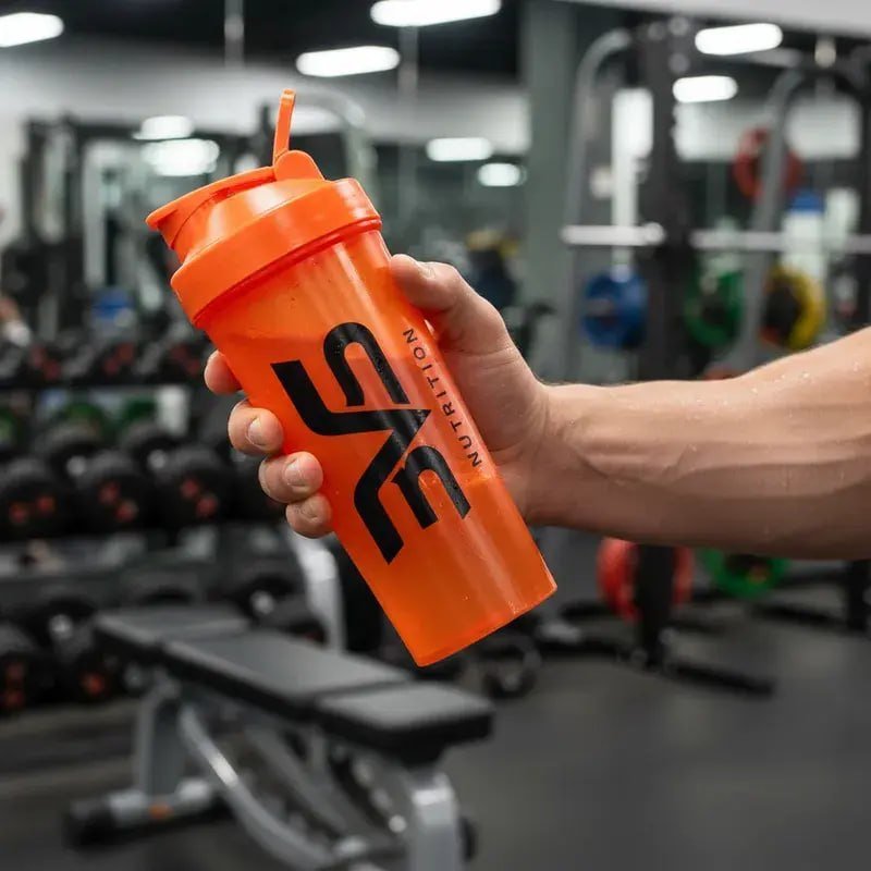Coqueteleira / Shaker Laranja - Academia 600ml - 3vs Nutrition