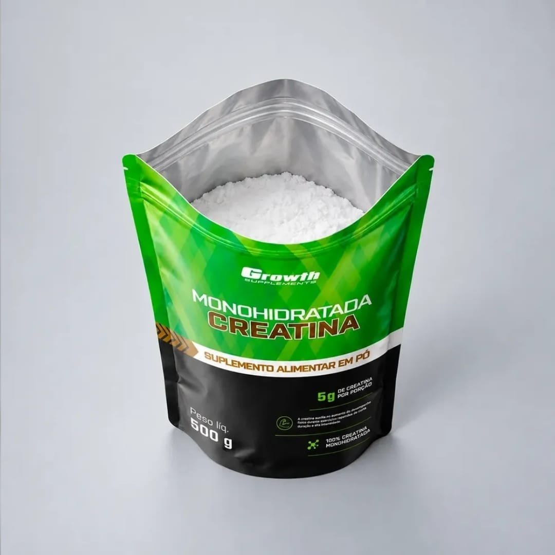 Creatina Monohidratada 500g Pouch - Growth Supplements Sem Sabor