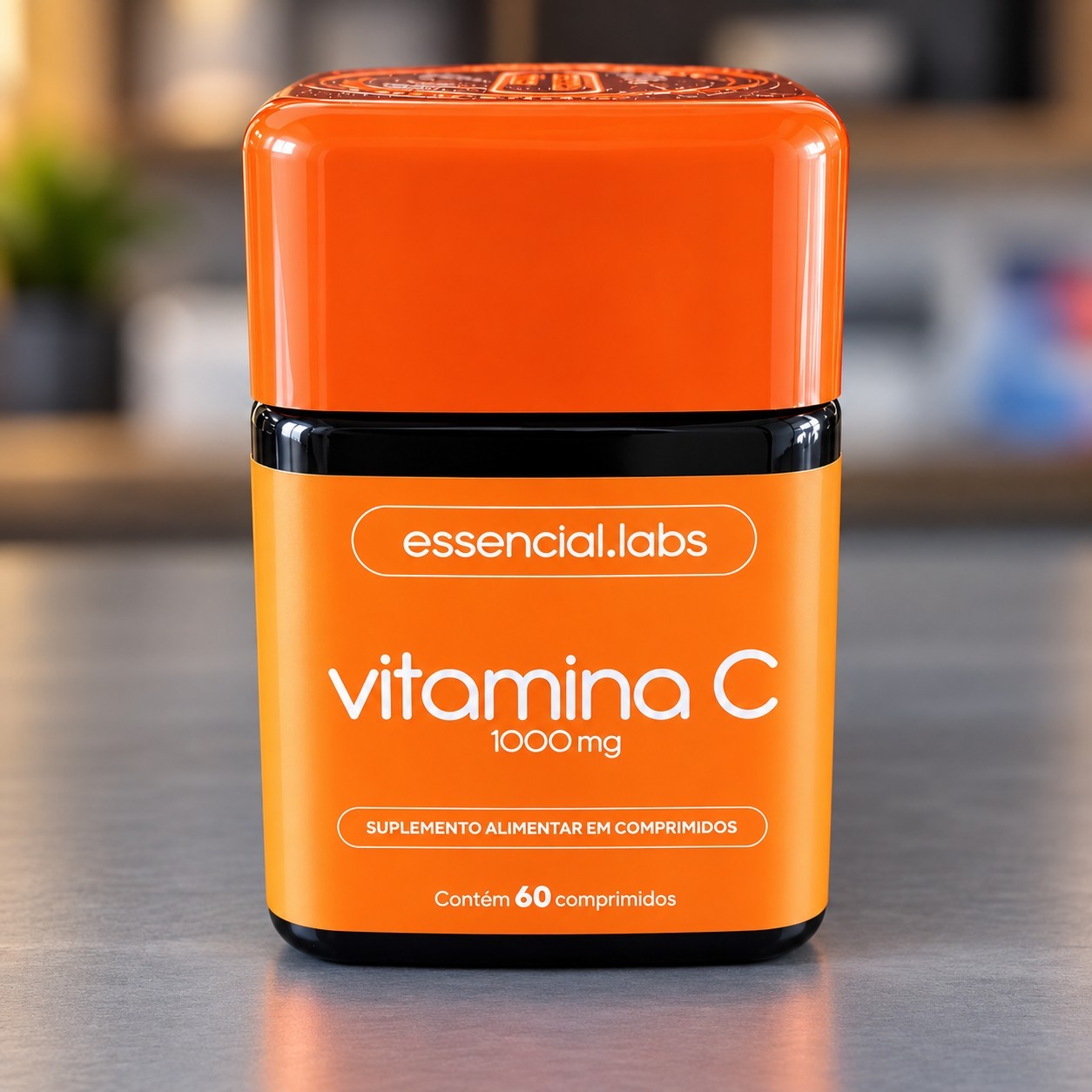 VITAMINA C 1000mg - Fórmula Concentrada e 100% PURA - 60 Doses