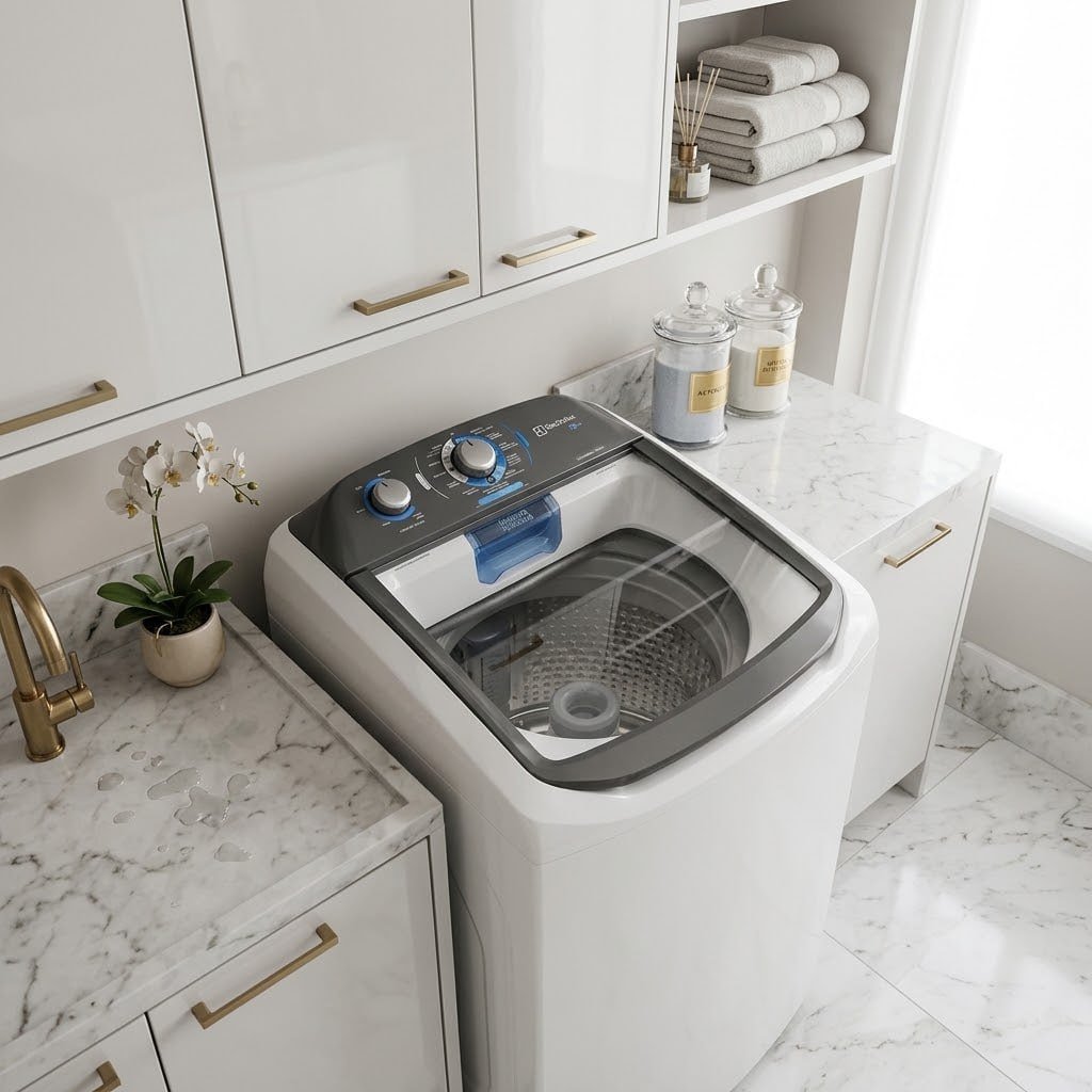 Máquina de Lavar Electrolux 13kg Cesto Inox LDA13 Branco 127v