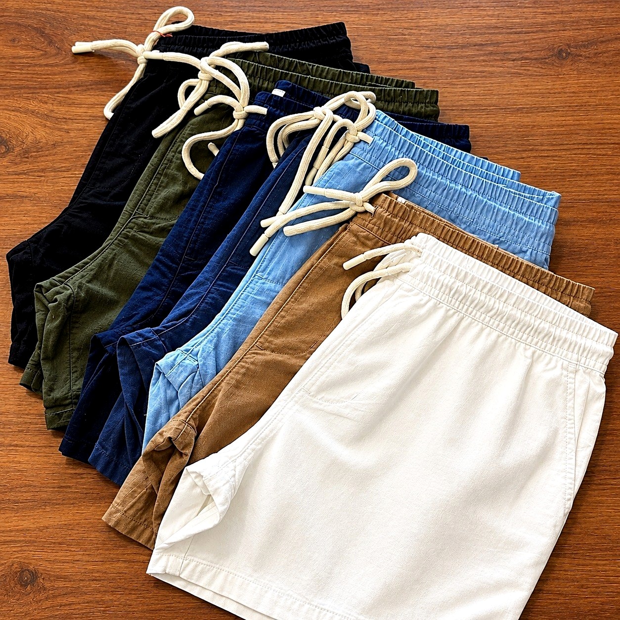 🩳 Kit com 2 Shorts Mauricinho Linho
