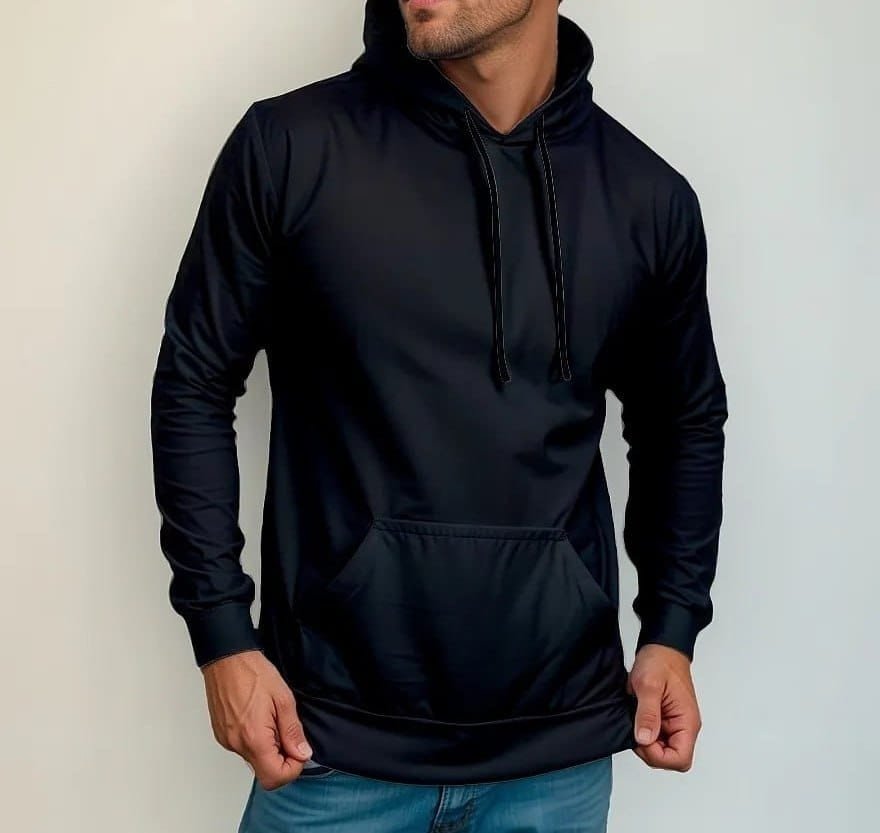[VARIAS CORES] Moletom Canguru Com Capuz Masculino Flanelado Liso