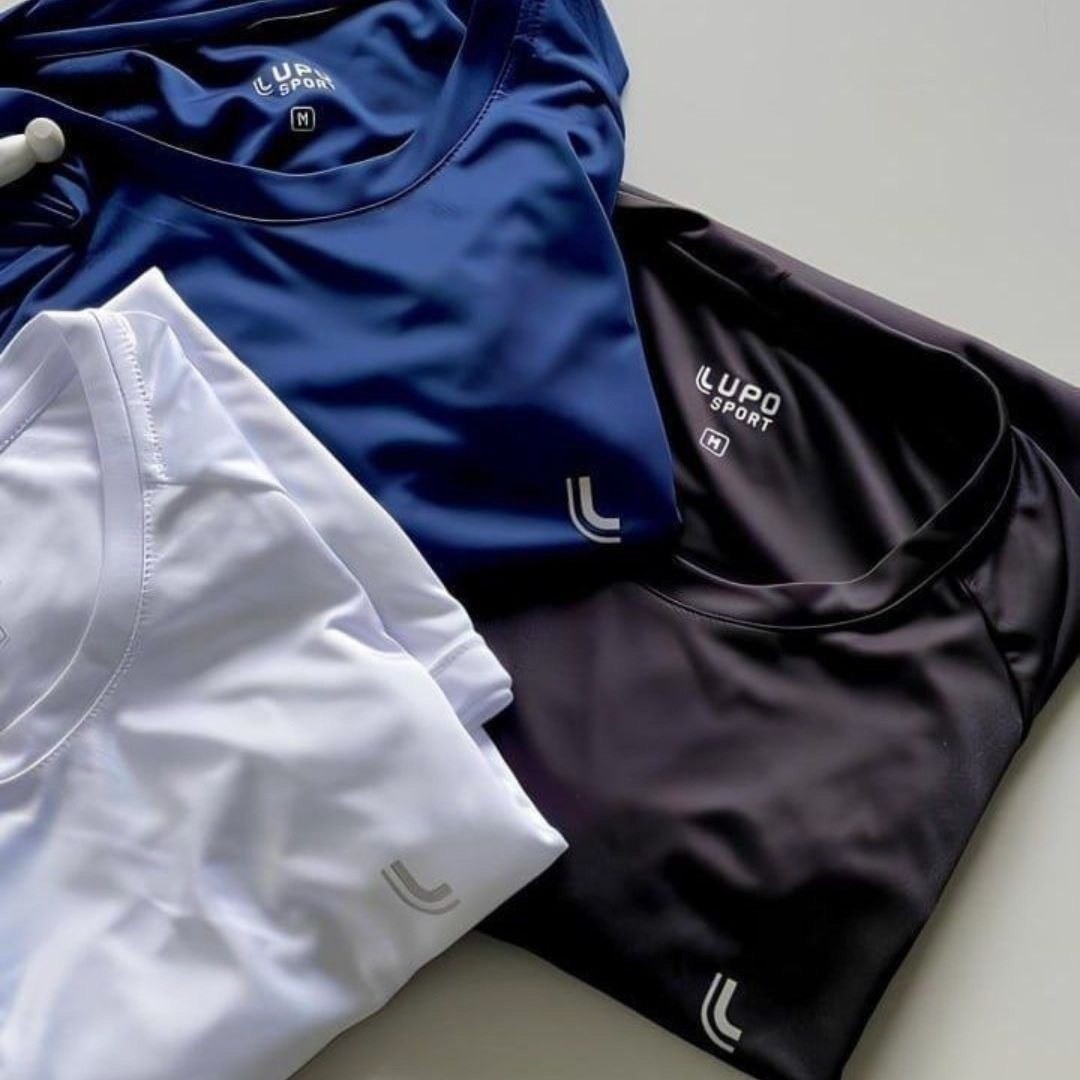 Kit 2 Camiseta Dry Masculina Fit Lupo Básica Academia (P ao XXG)