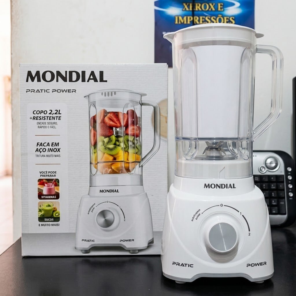 Liquidificador MONDIAL Pratic Power, 550W, 110V | Branco, L-97-W