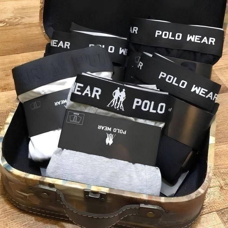 Kit 6 Cuecas Boxer Algodão Polo Wear