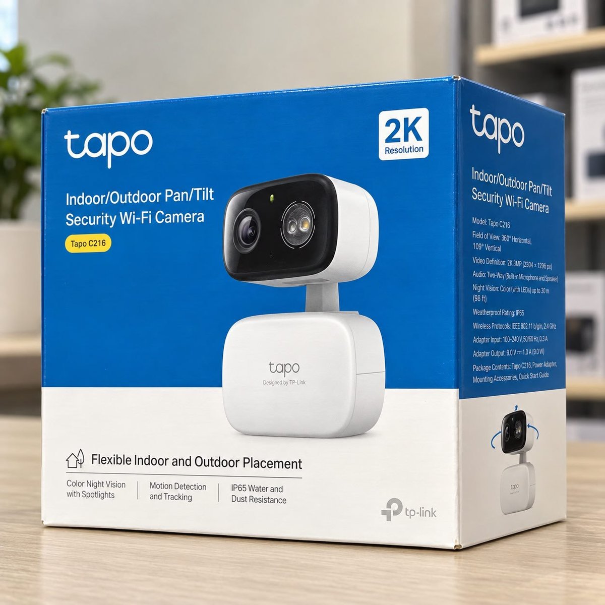 Câmera de segurança Wi-Fi interna/externa TP-Link Tapo C216 branca