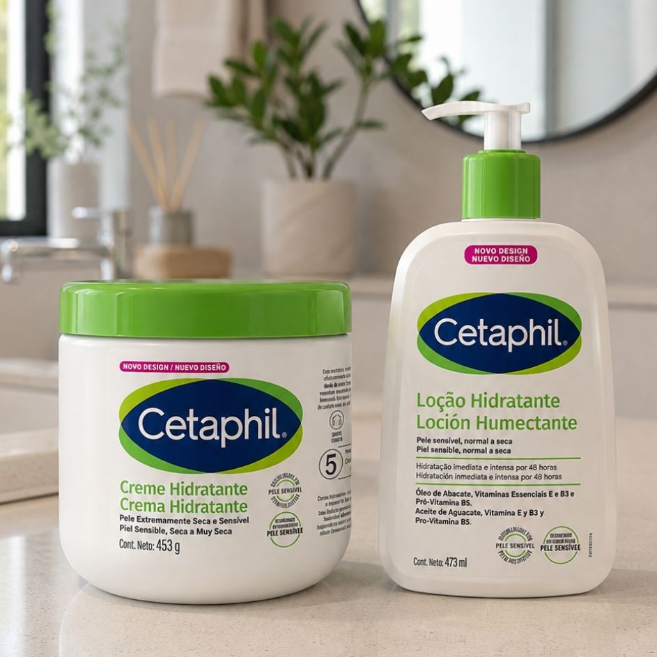 Kit Cetaphil - 1 Creme Hidratante Neutra 453g - 1 Loção Hidratante Neutra 473ml