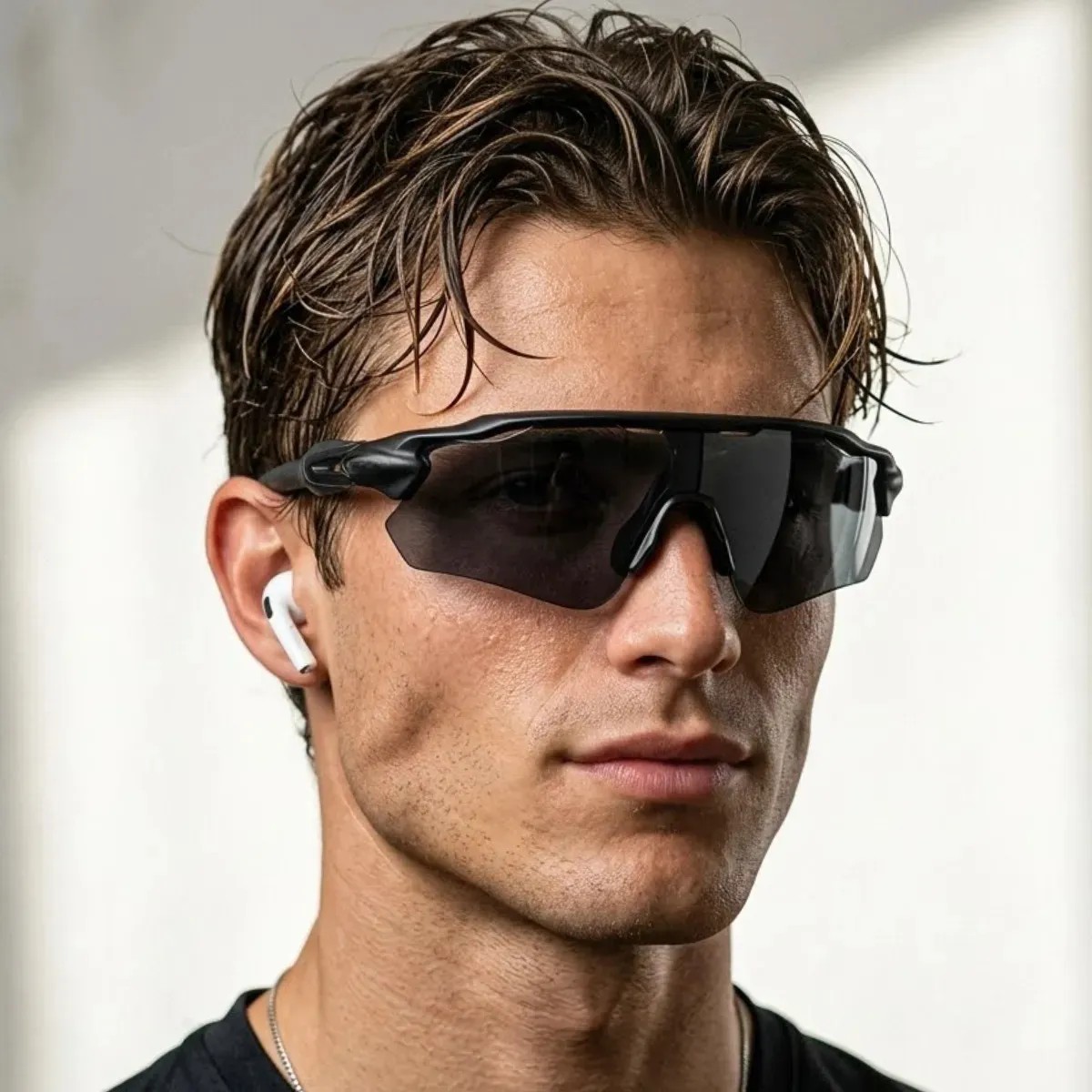 Oculos Esportivo Corrida Premium Bike Pace Uv400 Moda Preto