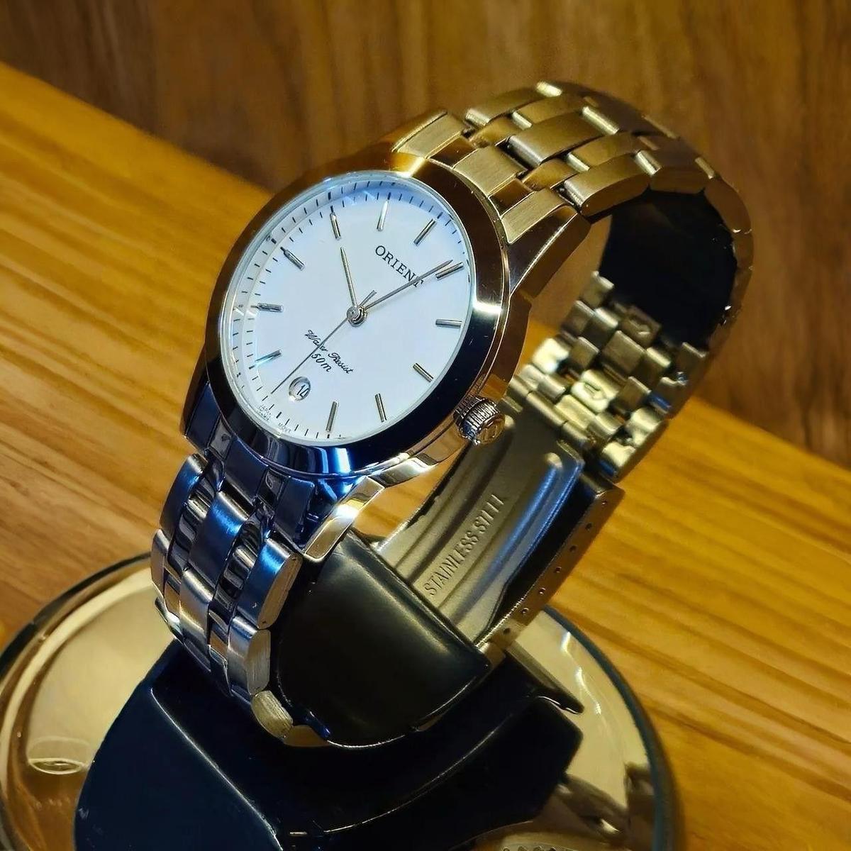 Relógio Orient Masculino MBSS1004A Prata Analógico Aço Inoxidável