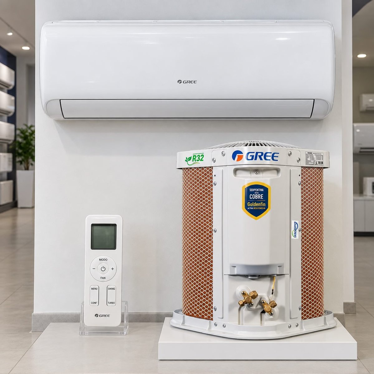 Ar Condicionado Split Hi Wall - Inverter R-32 G-classic Gree 9.000 BTUs Quente/Frio Monofásico