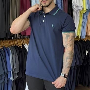 Masculina Reserva Polo Básica Friso Duplo (P ao GG)