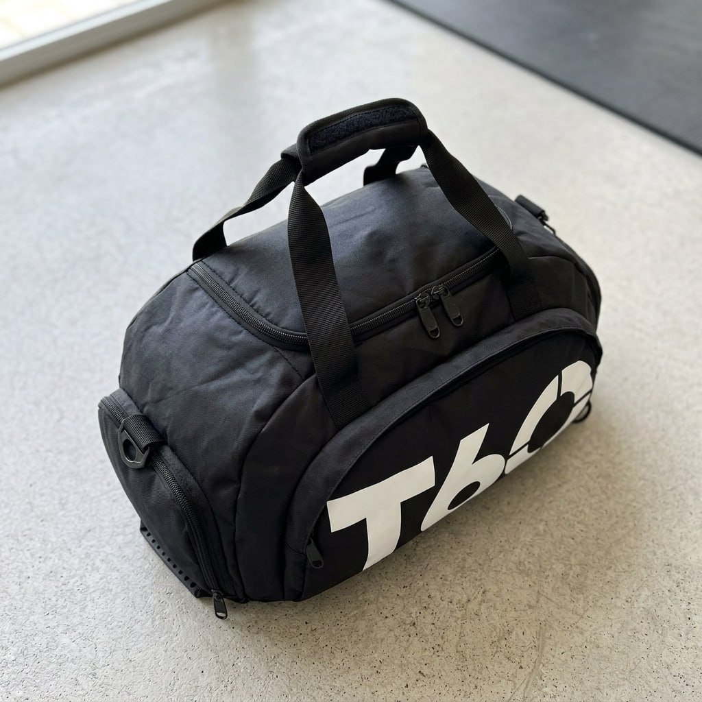 Mochila Mala T60 Para Academia Natação Camping na Cor Preta