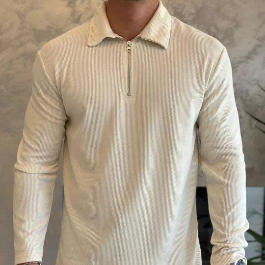 Kit com 2 Camisas Polo Manga Longa Blusa Zíper