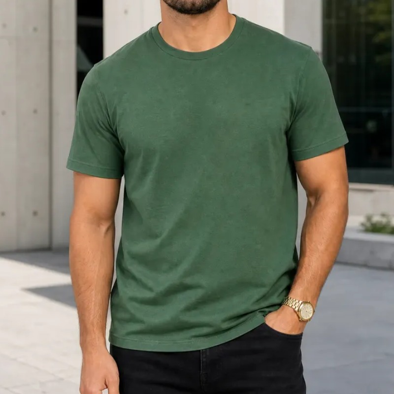 Camiseta Básica Masculina Algodão Lisa Malha Peruana Premium (P ao G1)