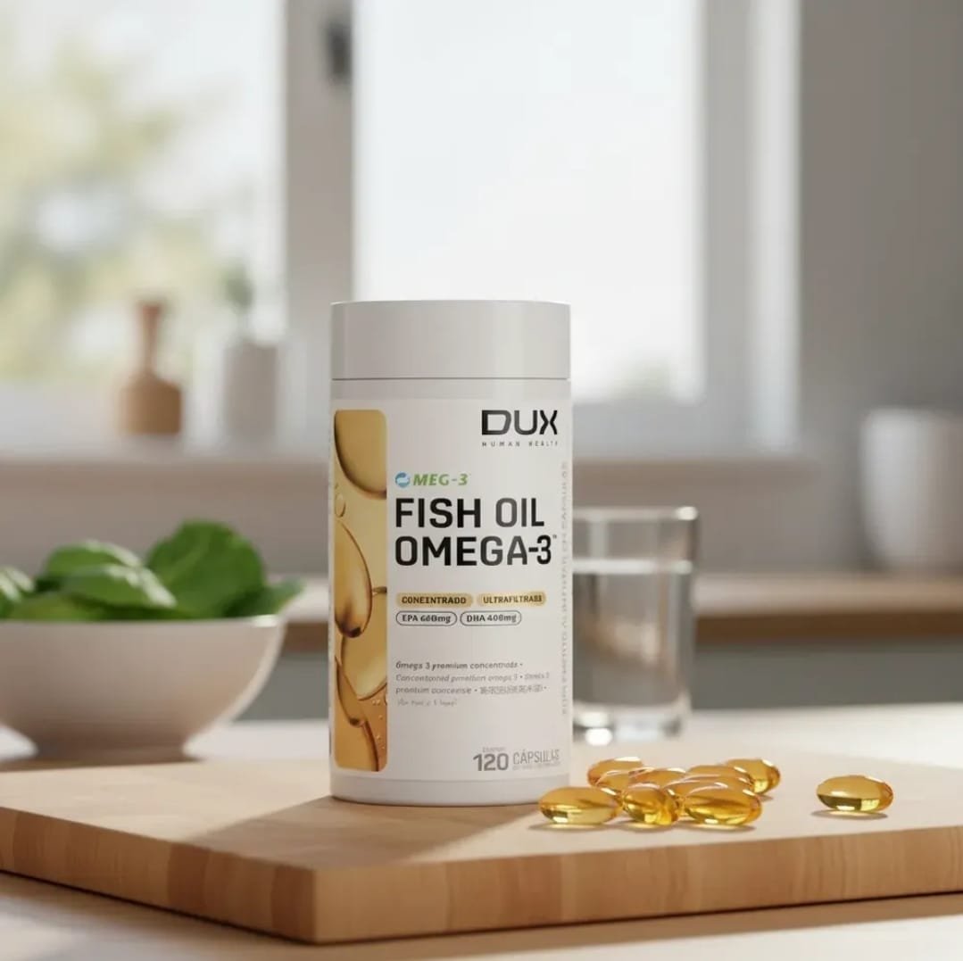 Fish Oil Ômega 3 Sem Sabor 120  Cps Dux Human Health Sem Sabor