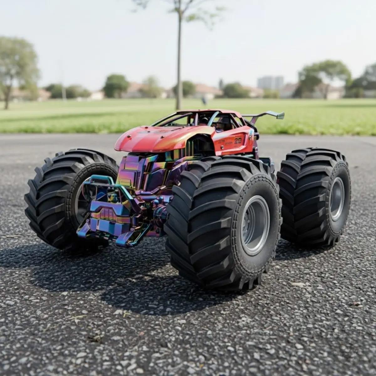 Carrinho Controle Remoto Com Rodas 4x4 Vermelho Maxi Toys