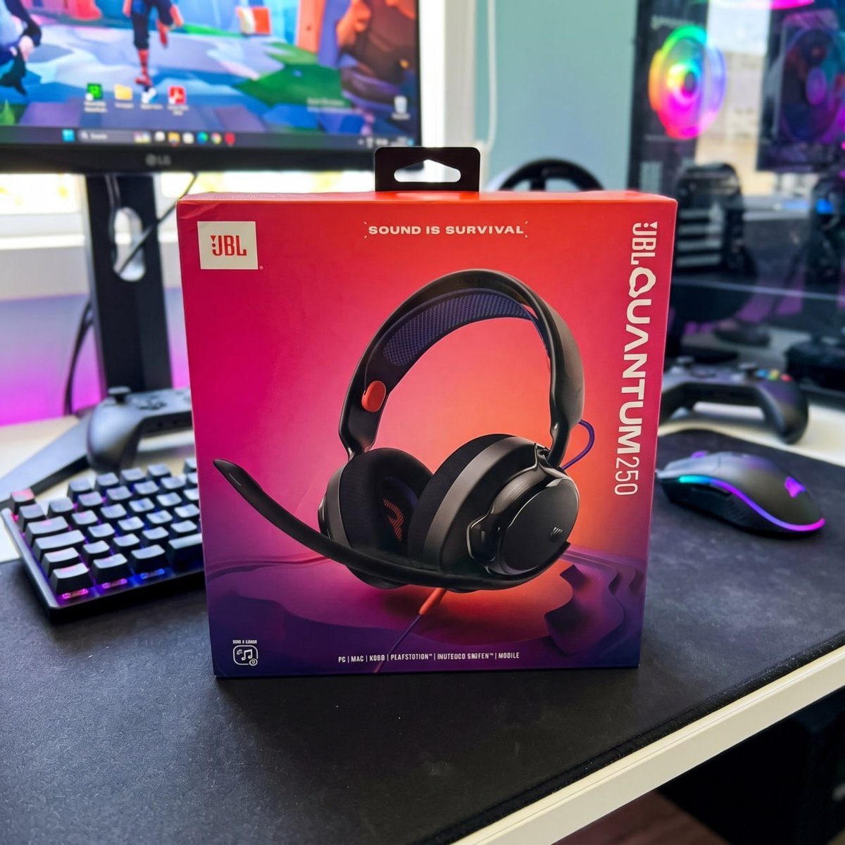 JBL, Fone de Ouvido Gamer, Headset, Quantum 250, Cancelamento de Ruído