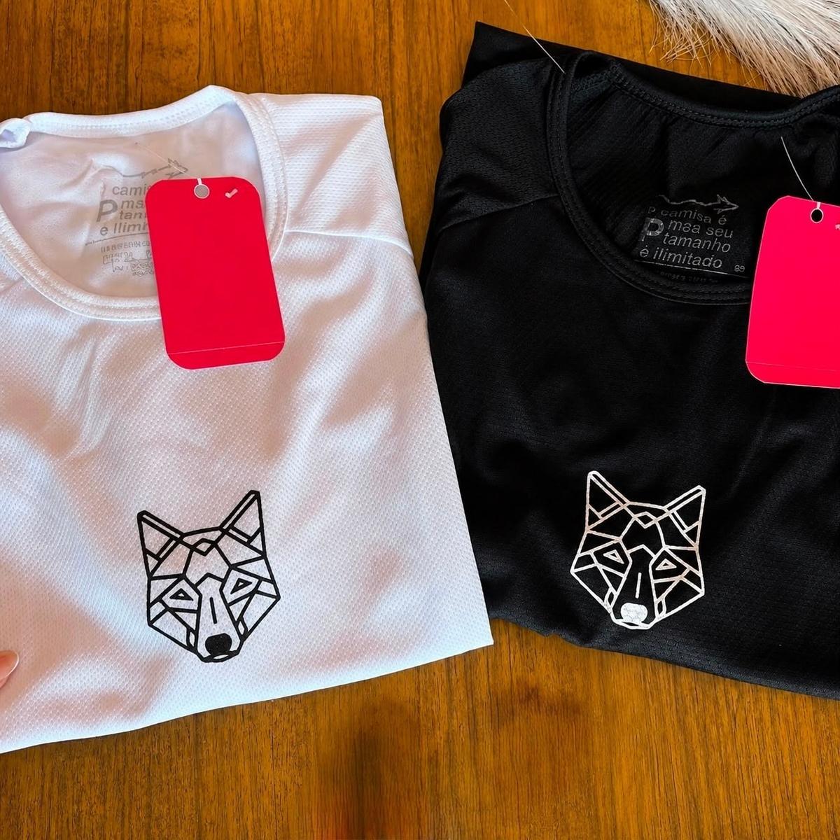 Kit 3 Camisetas Masculina Dry Alpha Lobo Geométrico (P ao XXG)