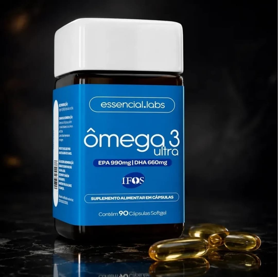 ÔMEGA 3 Ultra TG (EPA 990mg e DHA 660mg) com selo IFOS - 90 Cápsulas Softgel - 100% Puro com Tecnologia Avançada e Alta Biodisponibilidade