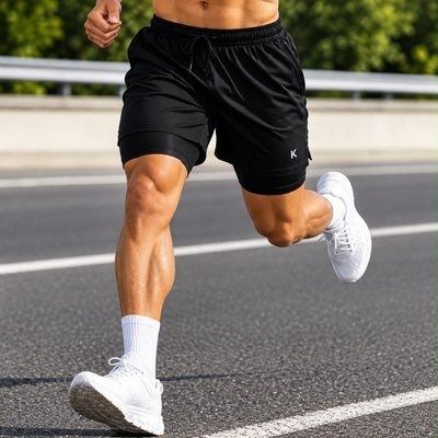 Kit 3 Shorts 2 Em 1 Masculino De Compressão Corrida Academia (M ao GG)