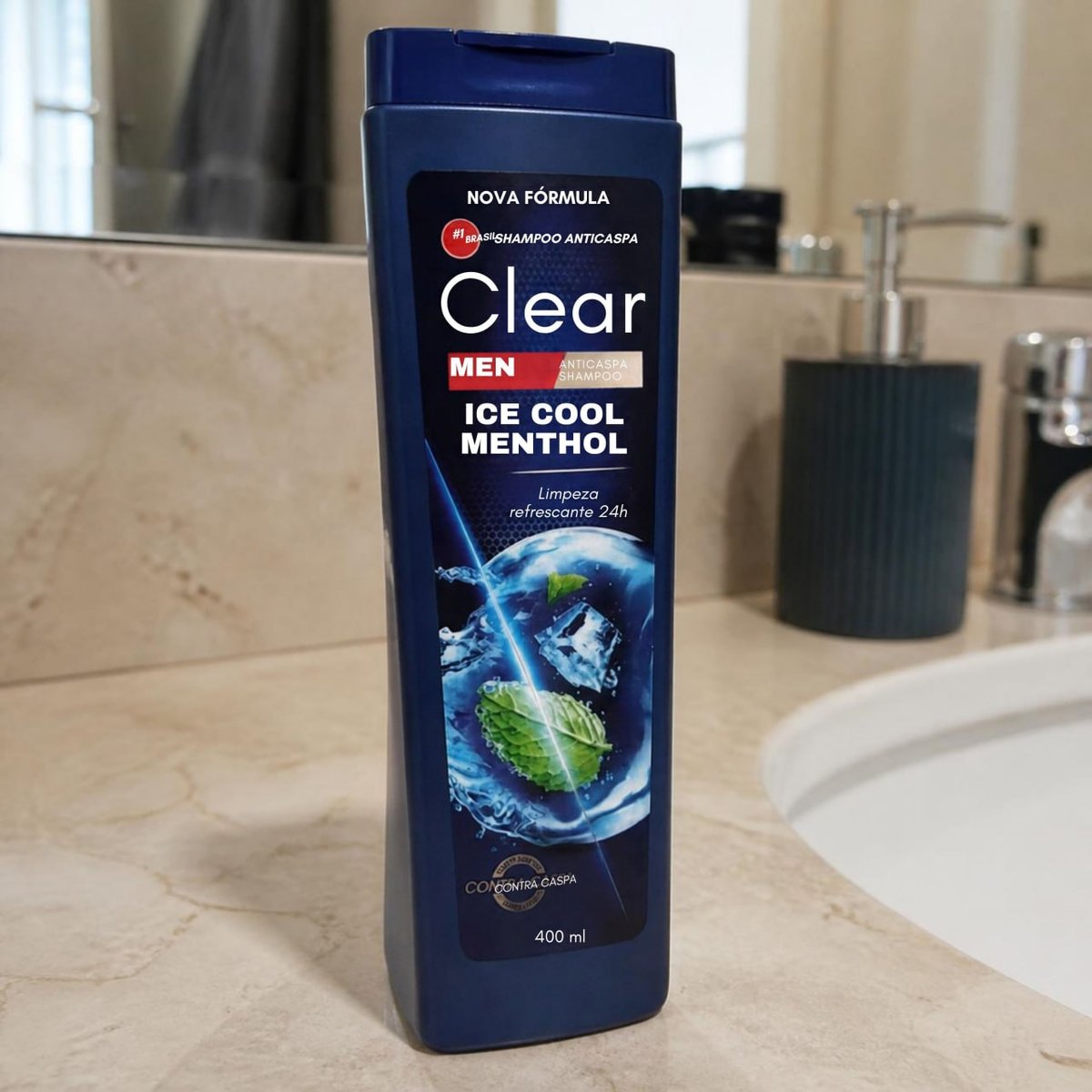 Clear Shampoo Men Anticaspa Ice Cool Menthol 400Ml