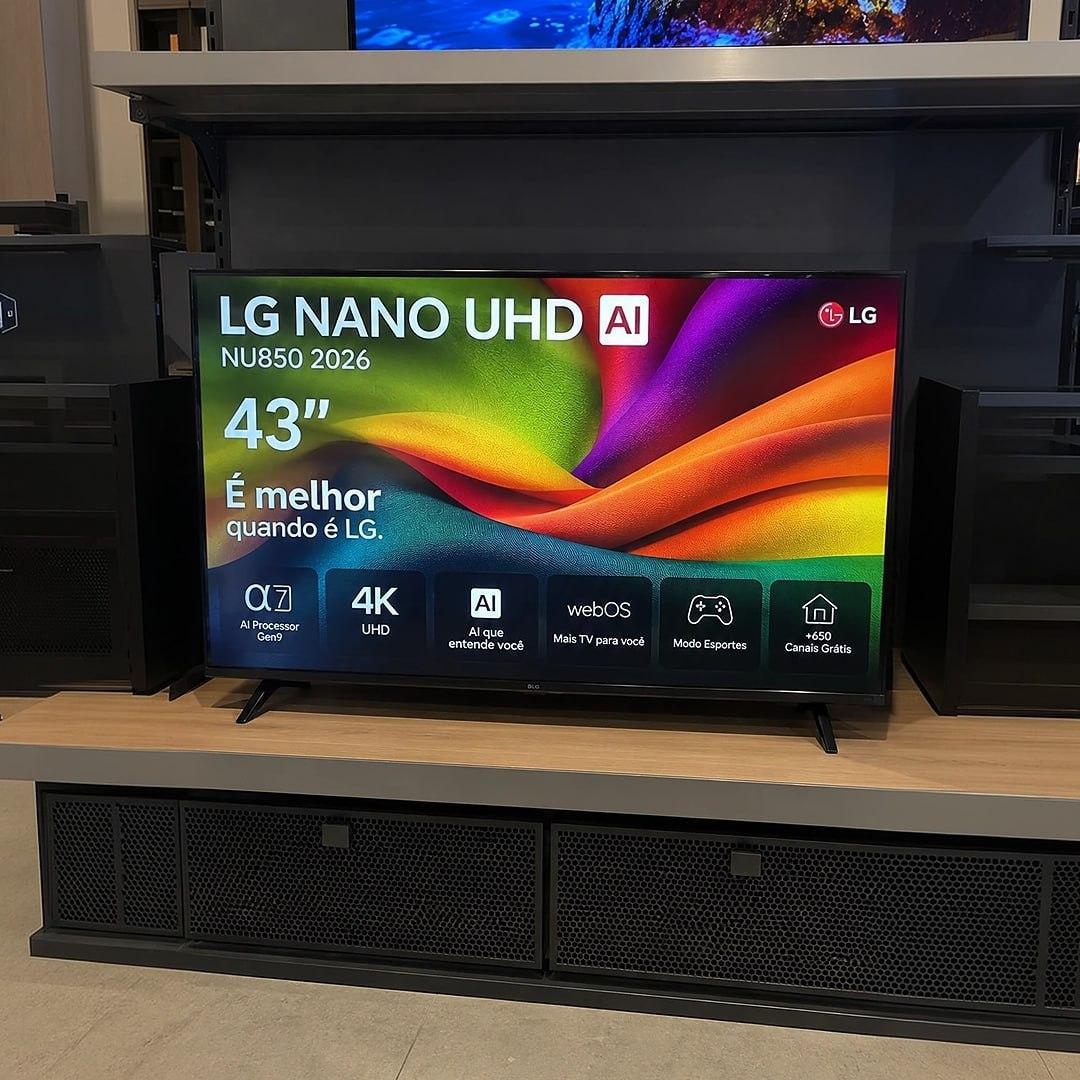 Smart TV 4K 43" LG NANO UHD AI NU850 2026 Processador α7 Ger9 - 43NU850BPSA