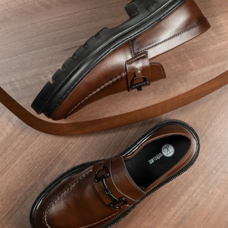 Sapato Social Masculino Mocassim Adulto Tratorado Moderno (37 a 46)