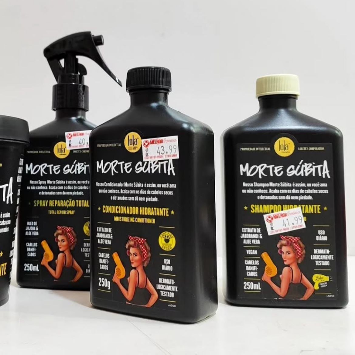 Kit Morte Súbita - Lola from Rio - Shampoo - Condicionador - Spray Reparaçao