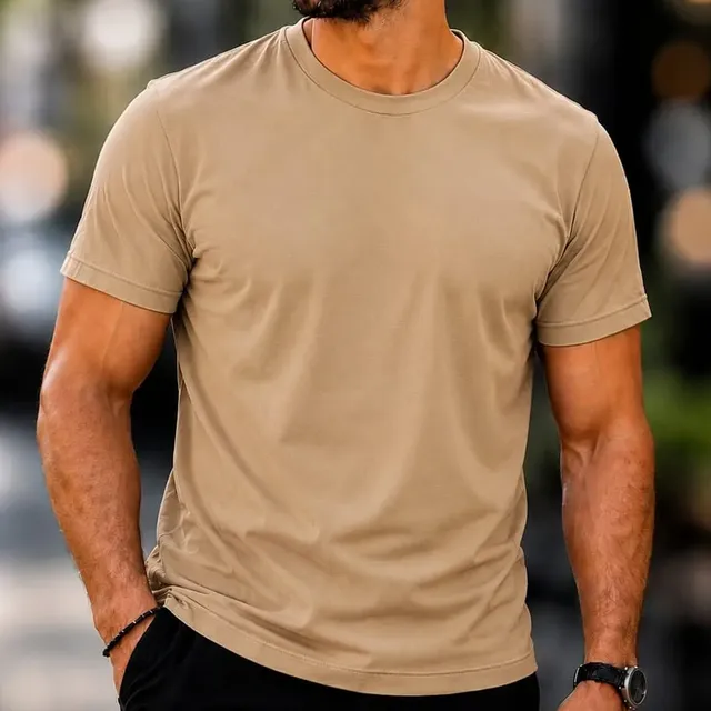 Camisa Basica Algodao Masculina Slim Fit Lisa Blusa Premium (P ao GG)