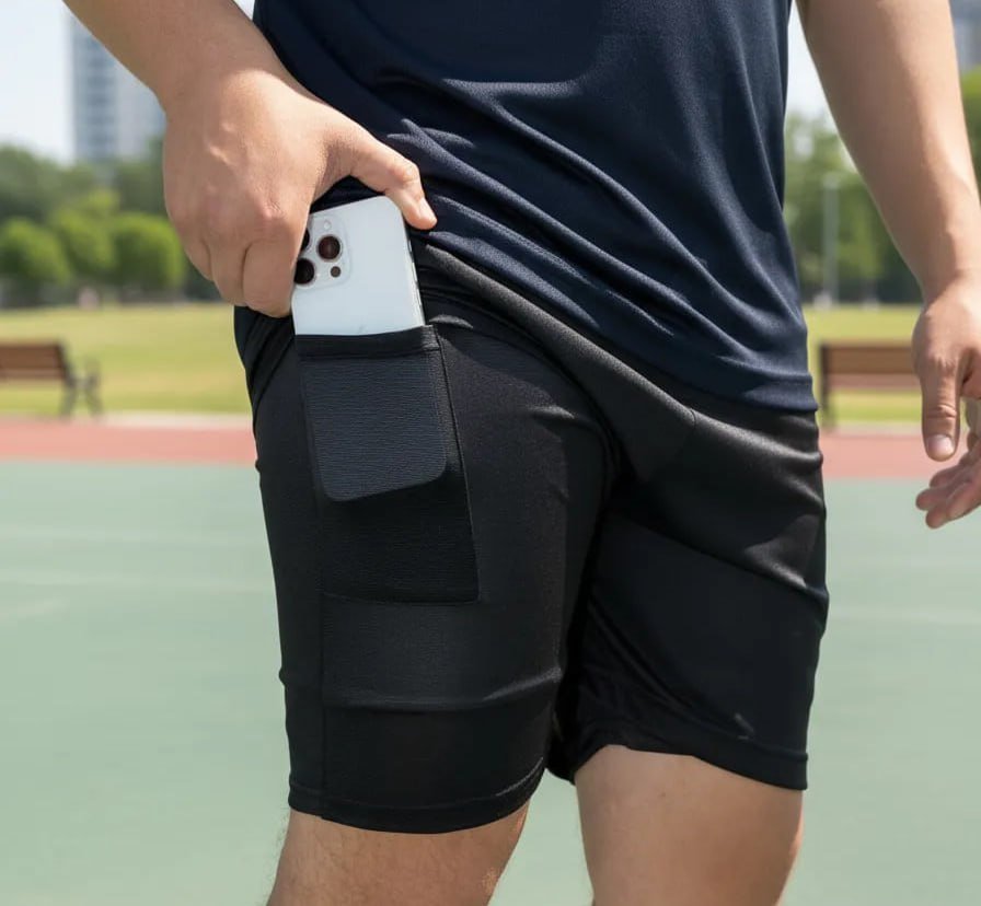 Kit 4 Shorts 2 Em 1 Dryfit Masculino Corrida Academia Treino