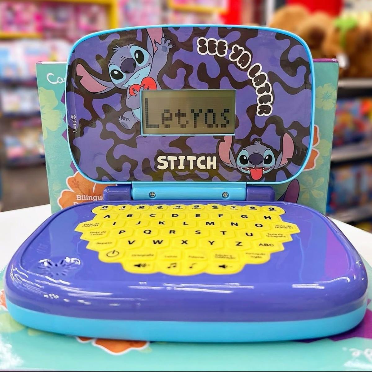 Laptop Infantil Educativo Candide Disney Stitch Bilíngue