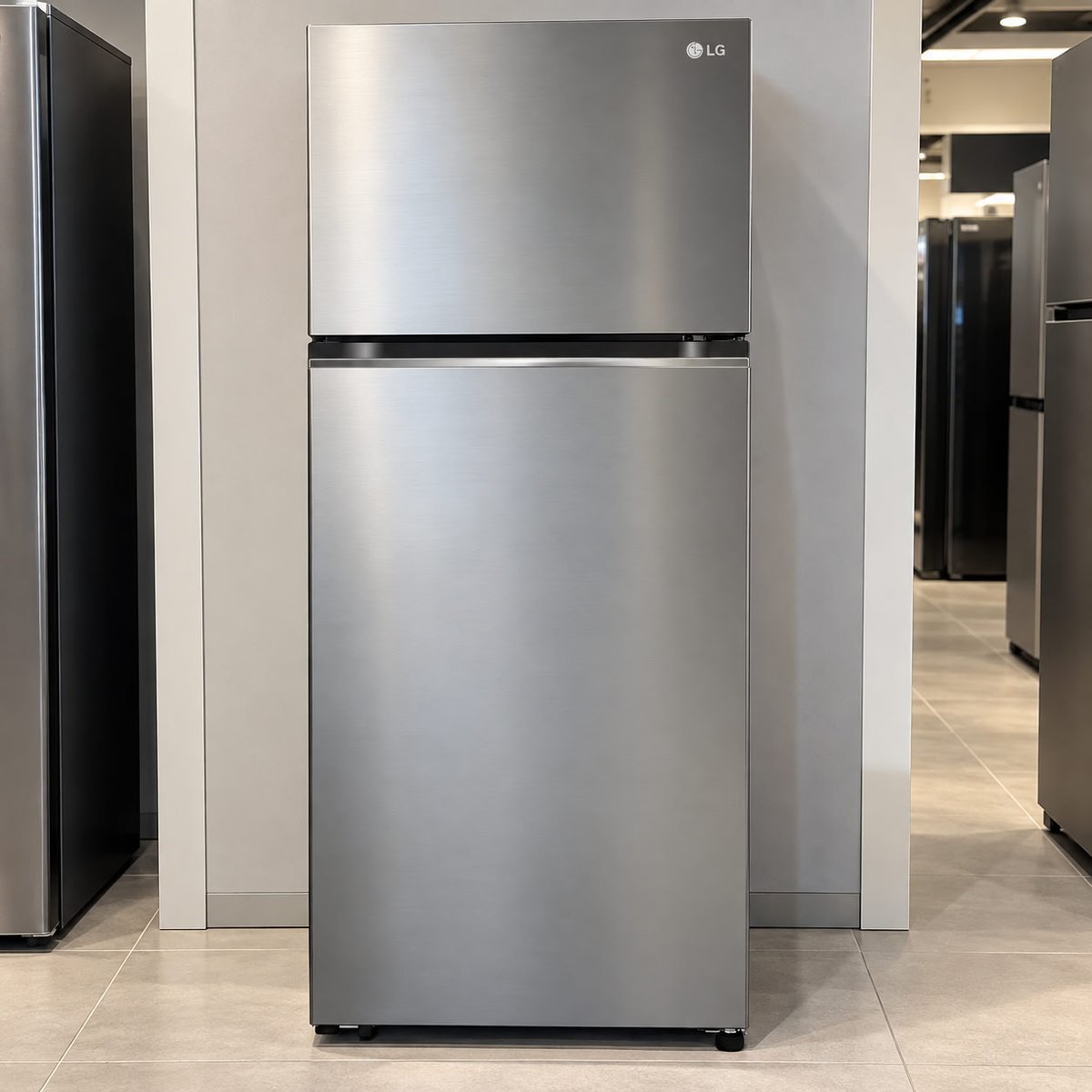 Geladeira LG Frost Free Inverter 395L Duplex Inox Look - 127V GN-B392PLMB