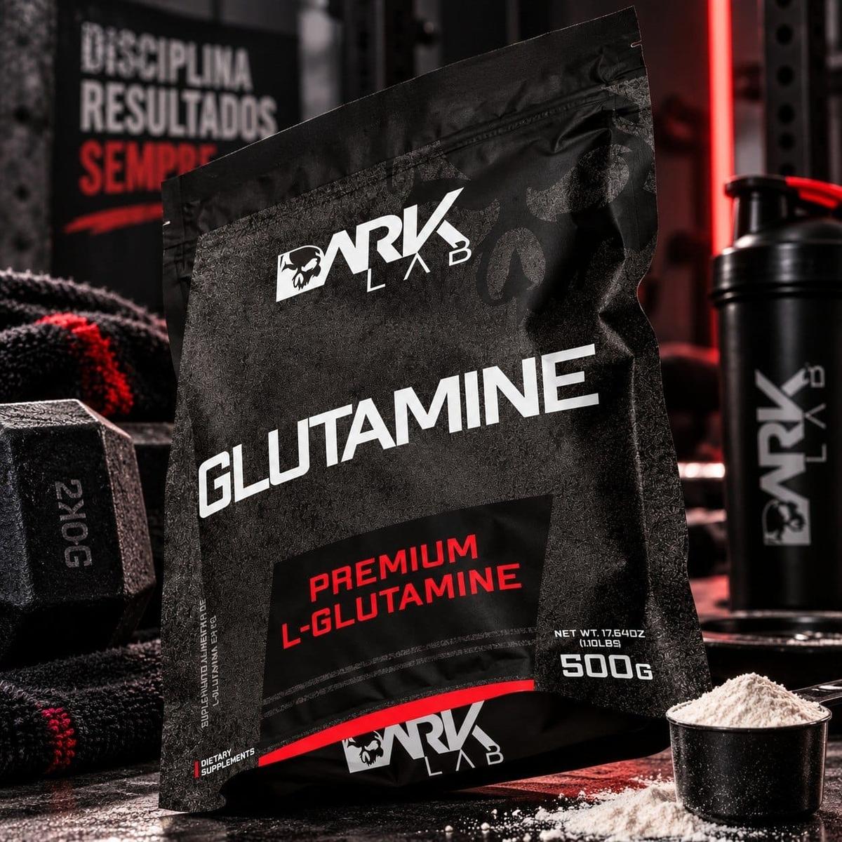 Glutamina L-glutamine 500g Refil Dark Lab Sabor Sem Sabor