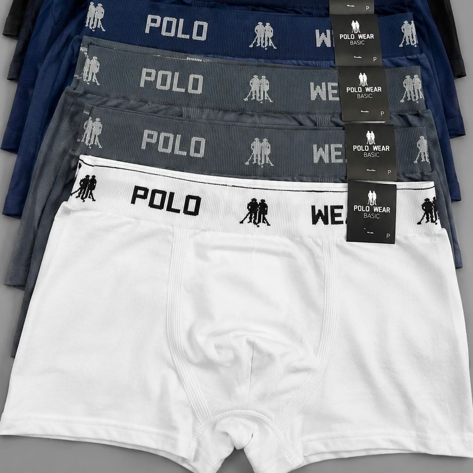 Kit 10 Cuecas Boxer Lisa Polo Wear Sortido Sortido Liso (M e G)