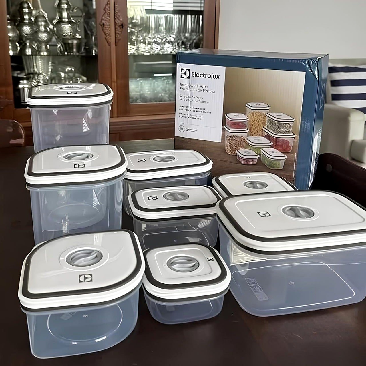 🧊 Kit com 8 Potes Herméticos Electrolux