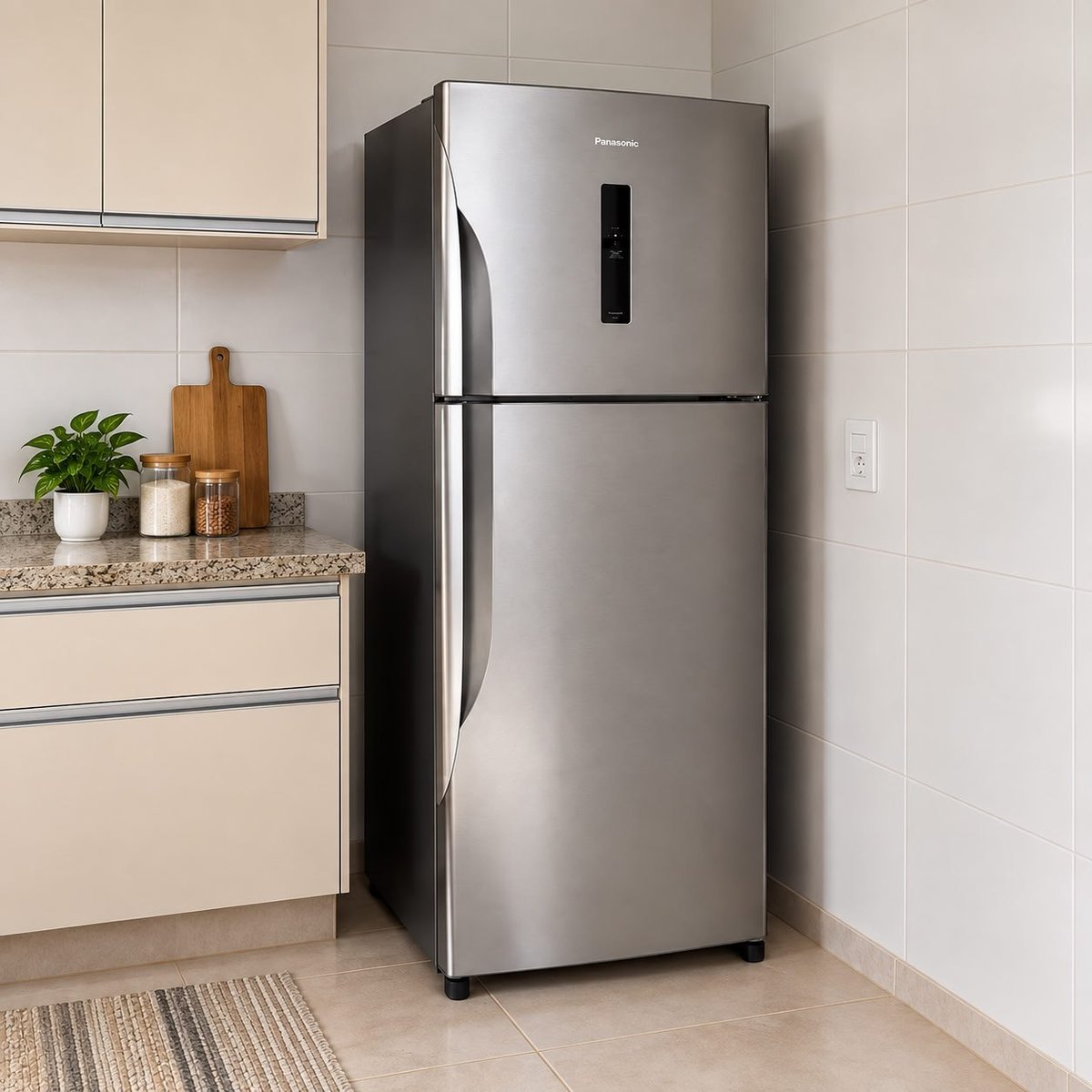 Refrigerador Panasonic Frost Free A+++ Inox 387l Nr-bt41pd1xa 110V