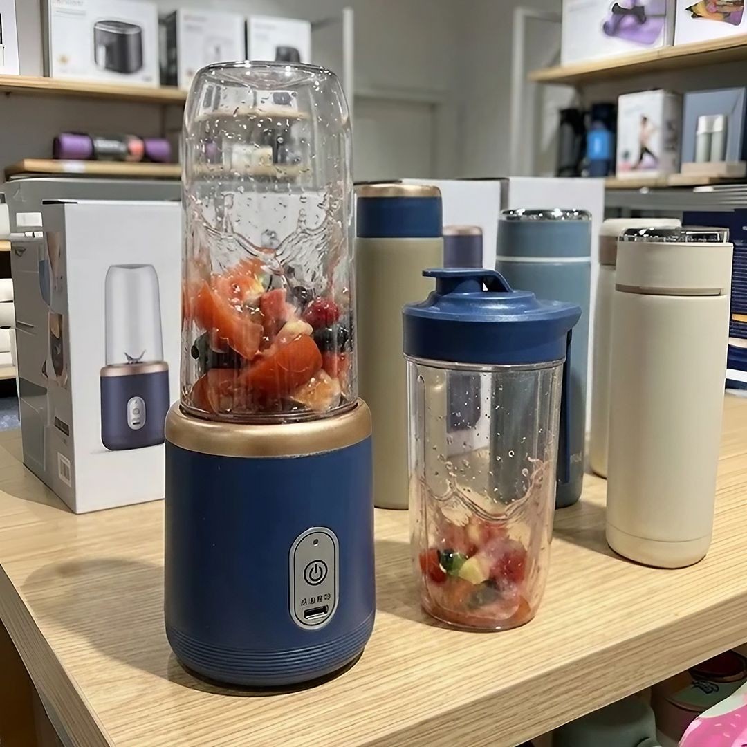 Mini Processador Liquidificador Portátil 400ml Alta Qualidad Cor Azul