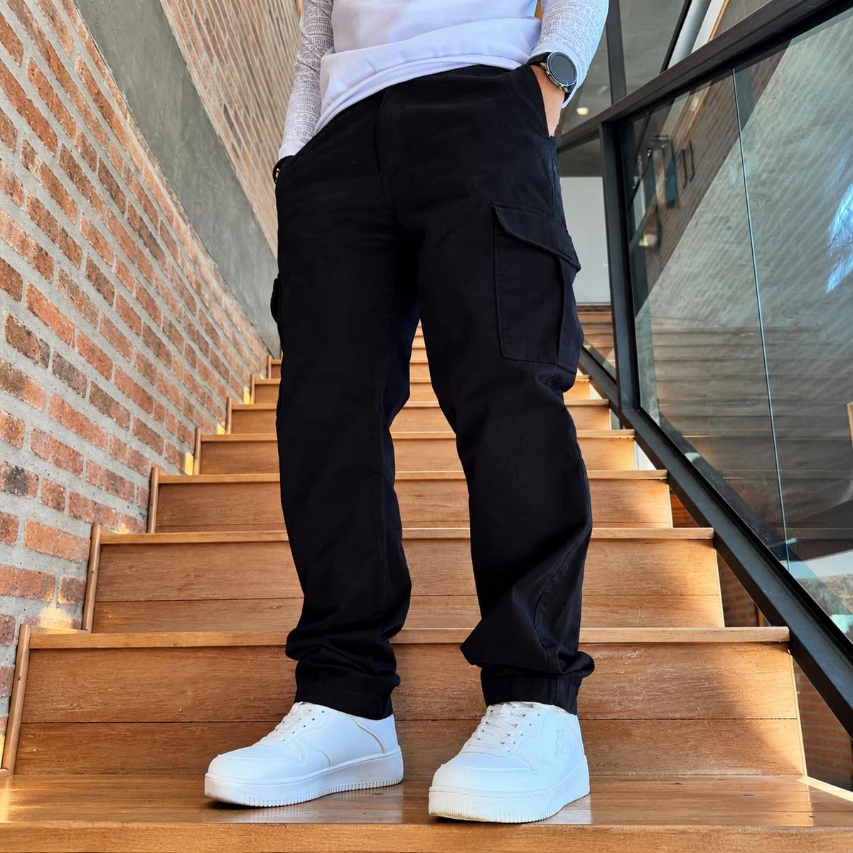 Calça Cargo Premium Sarja 100% Algodão Skatista (8 cores)