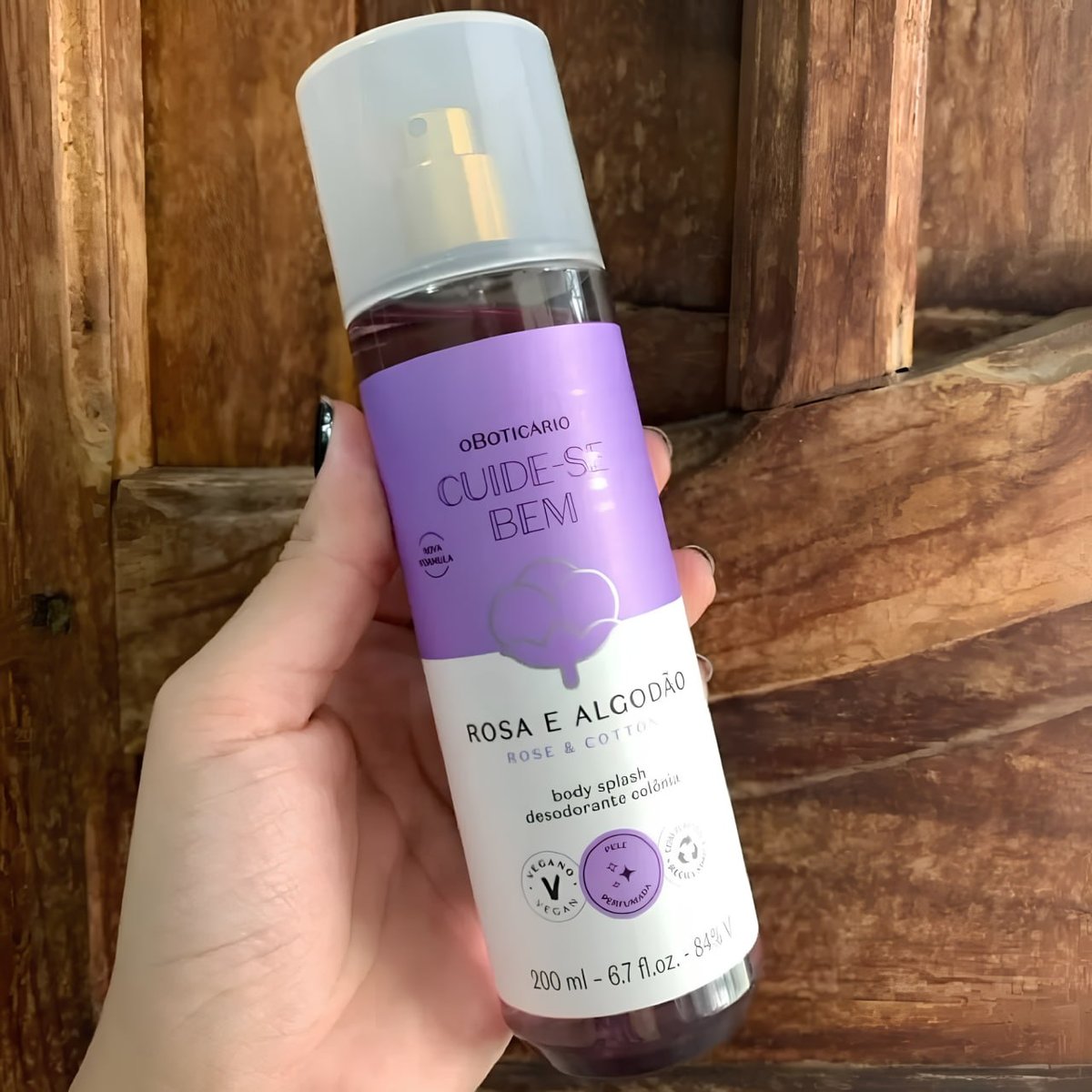 Body Splash Cuide-se Bem Rosa & Algodão 200ml Floral O Boticário