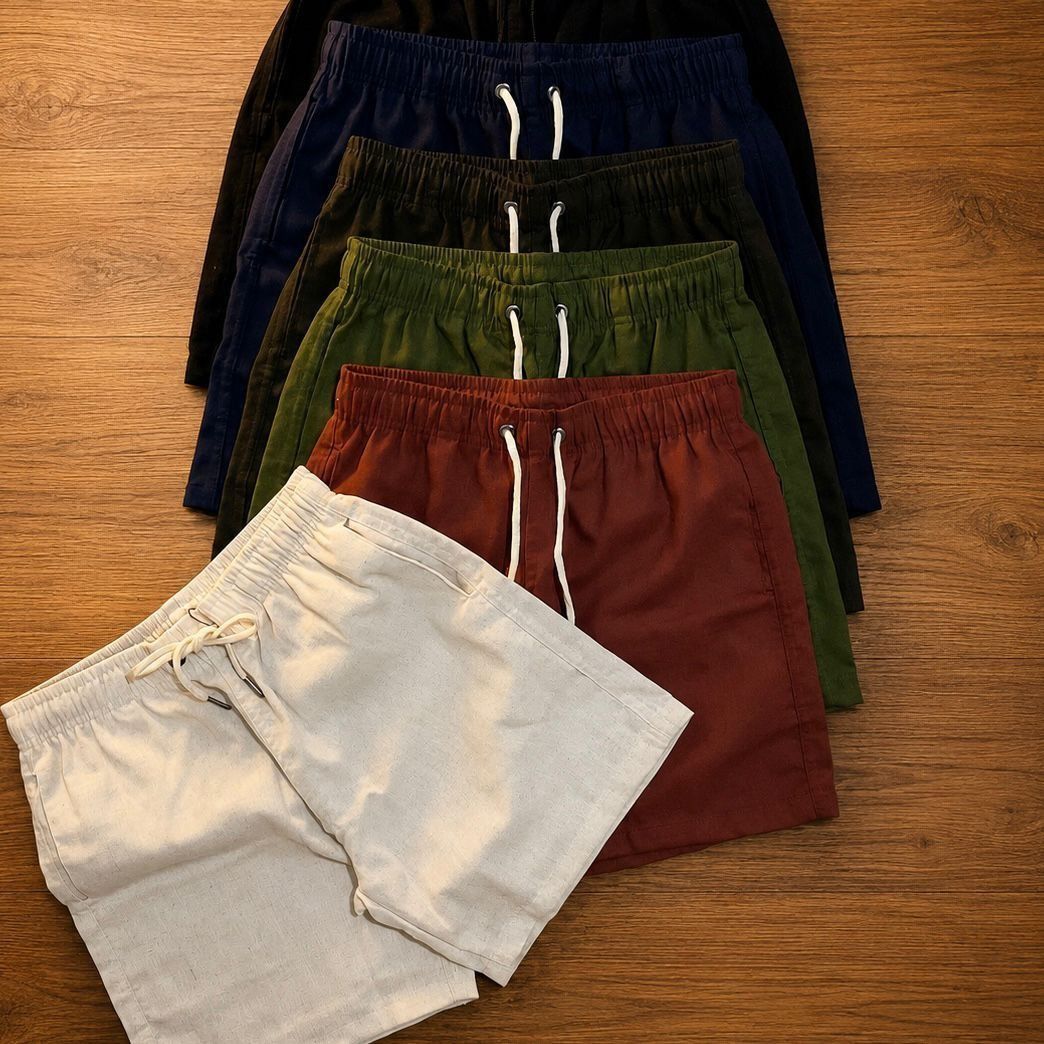 Kit 3 Short Mauricinho Linho (P ao GG)
