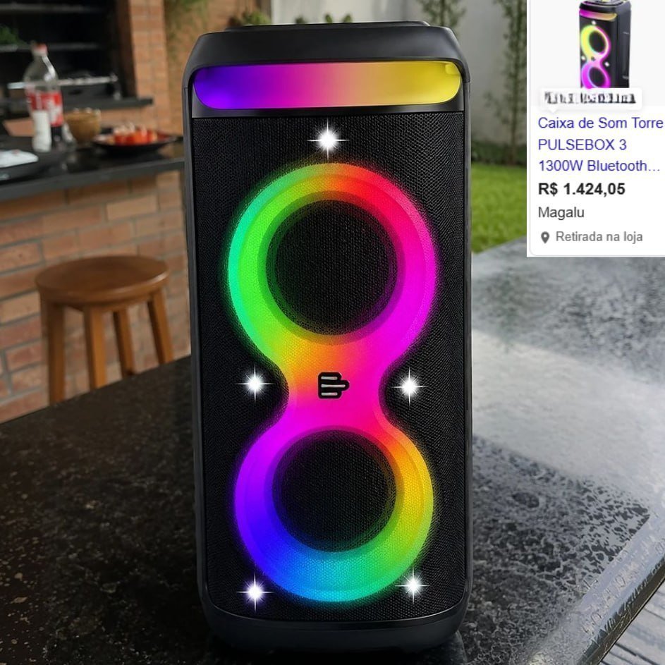 Caixa de Som PULSEBOX 3 1300W RMS - SP519