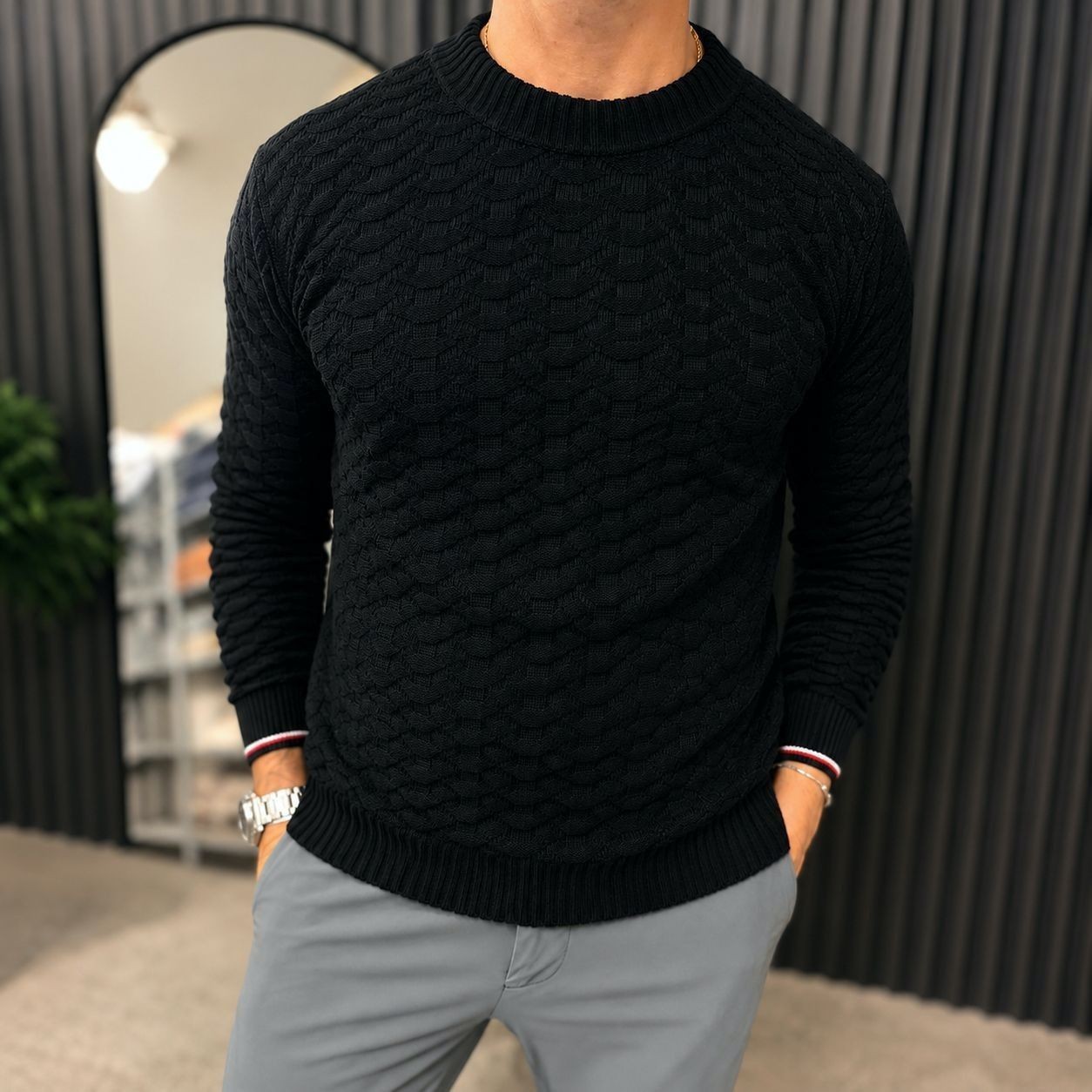 Suéter Masculino Blusa De Frio Tricô Lã Social Casual Liso
