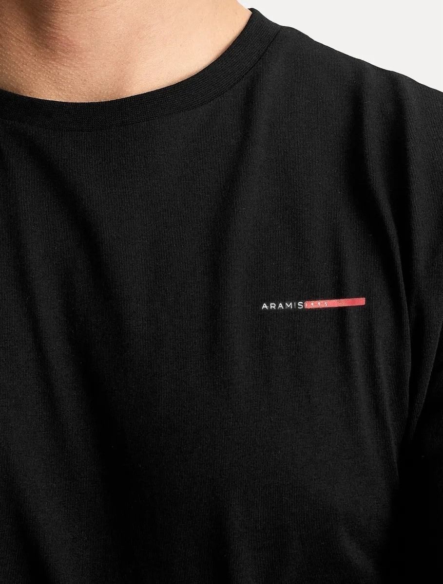 Camiseta Aramis Estampa Assinatura 1995 Peito Preta (P e M)