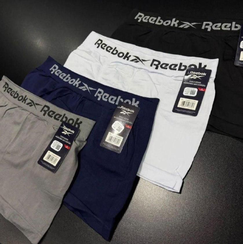 Kit 6 Cuecas Boxer Reebok Microfibra Sem Costura (P ao GG)