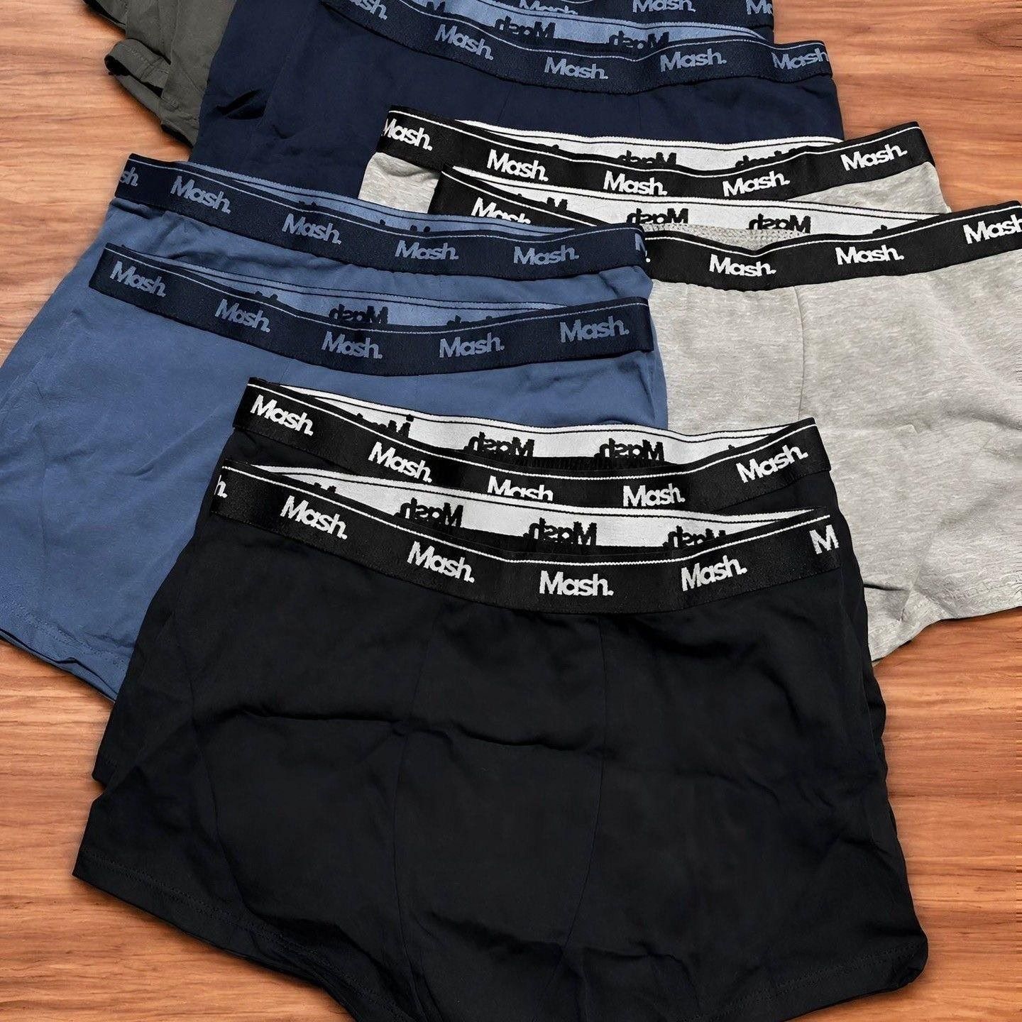 Kit Com 10 Cuecas Boxer Algodão Cotton Masculina Adulto Mash (P ao GG)