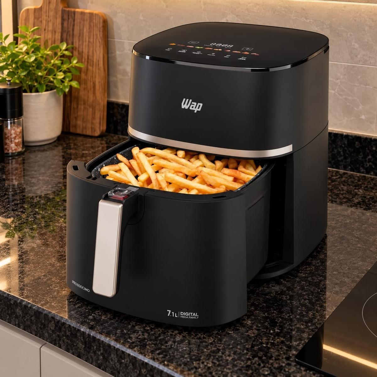 Fritadeira Airfry S/ Óleo Wap Mega Digital 7.1 L 1700w 220v