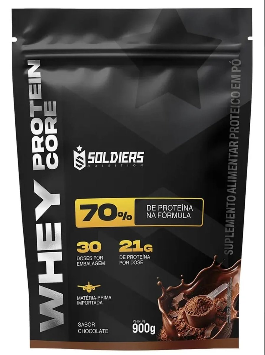 Whey protein Soldiers Nutrition em pó sabor Chocolate x 900g