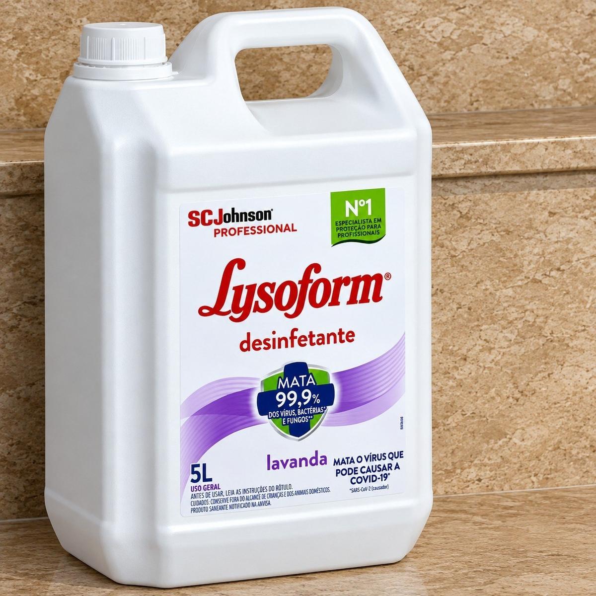 Lysoform Lavanda, Desinfetante Líquido, Limpeza Casa, 5L