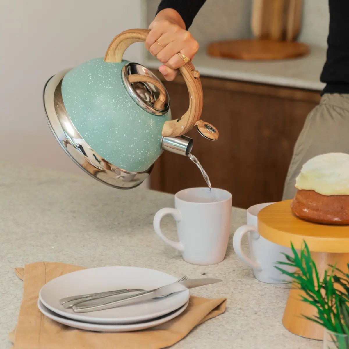 Brinox - Chaleira 2,7L com Apito Roma - Verde